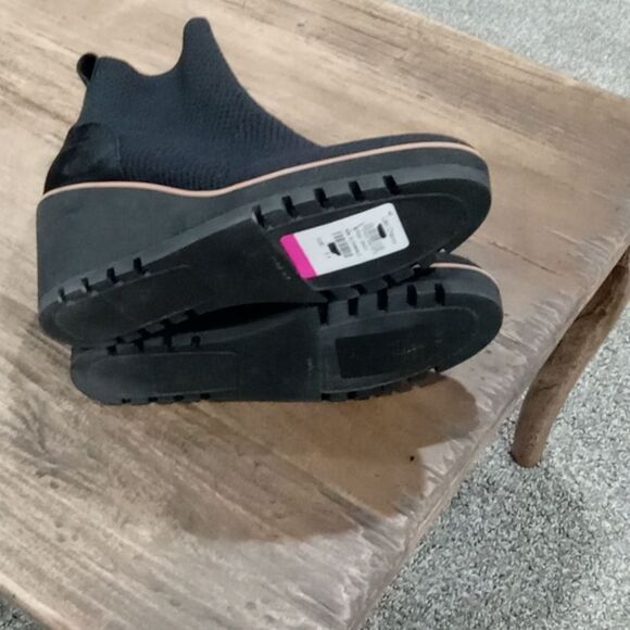 Eileen Fisher Amos London Knit Wedge Bootie in Black Size 8.5 NWT - Picture 8 of 8